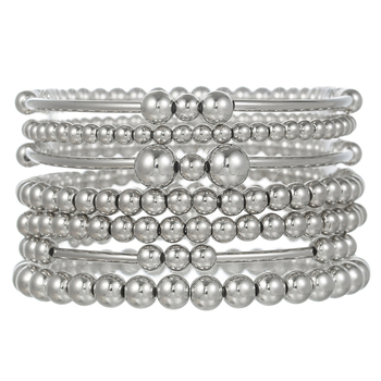 Uniszex kézzel készített geometriai mintázatú gyöngy karkötő szett gyöngyházhéj gyöngyökkel