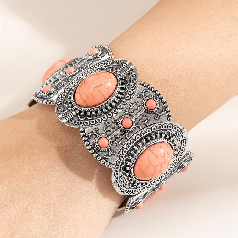 Tongjun karkötő — cinkötvözet, elektroplattált felület, uniszex etnikus stílus, lyukacsos dizájn