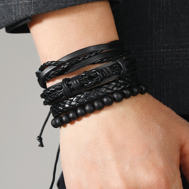Narukvica - DIY 6-dijelni pleteni Cortex set - Unisex geometrijski stil - Huan Ming, Zhejiang