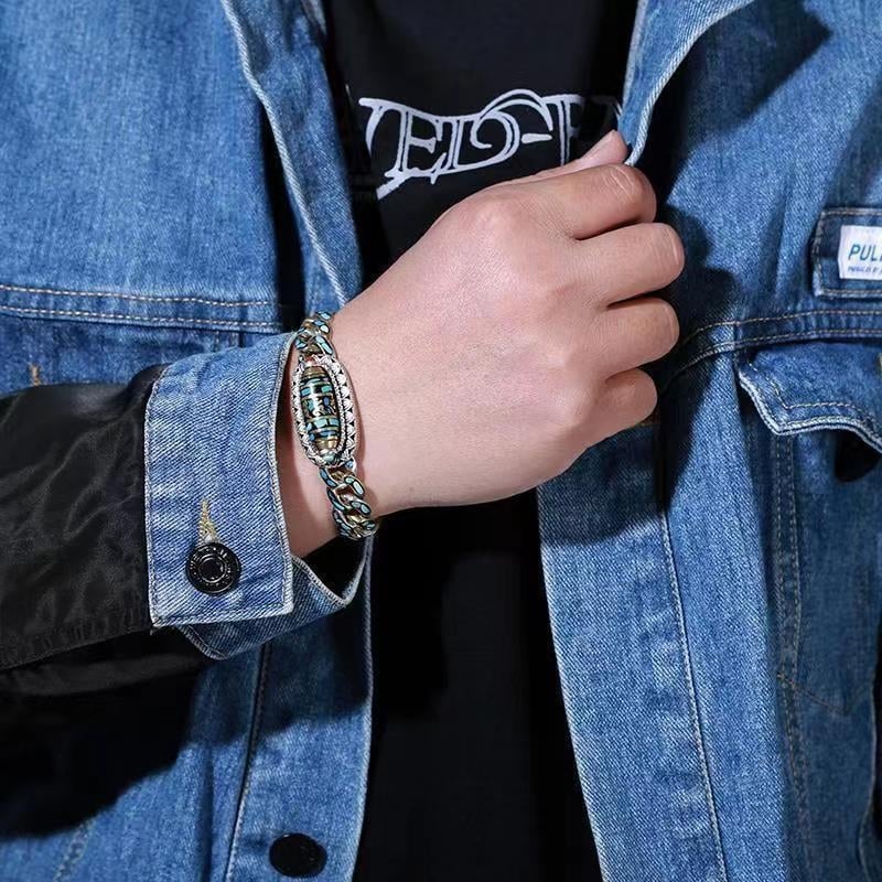 Bakrena narukvica, elektroplating, unisex, geometrijski dizajn, OL moda