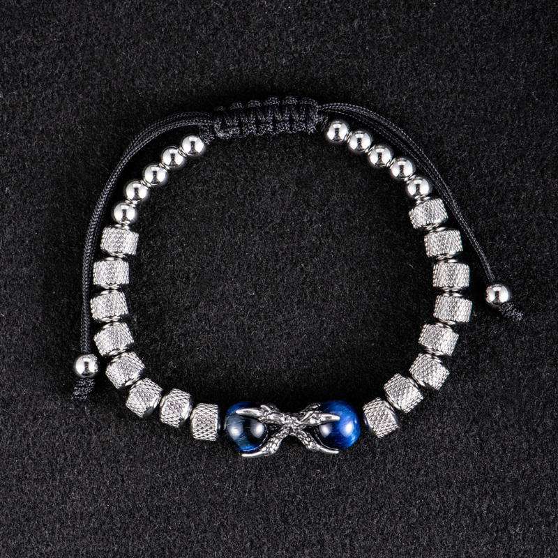 Morooki Set de brățări pentru bărbați din oțel titan, cu motife Dragon Claw și Eagle Claw, design original
