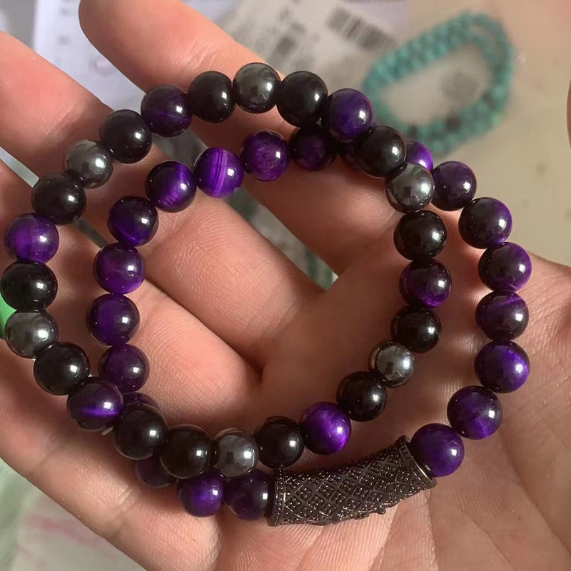 Unisex narukvica s oblikom krune od agat, mikropavé