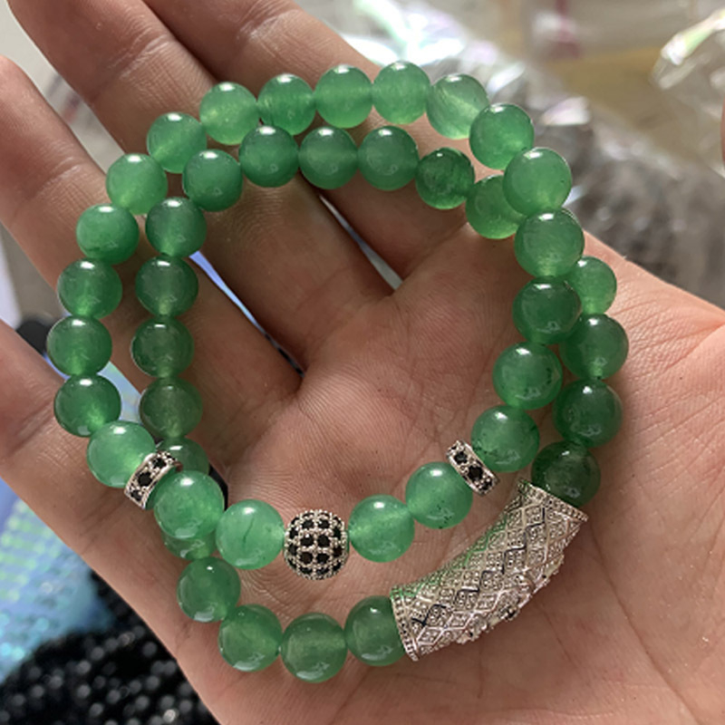 Unisex narukvica s oblikom krune od agat, mikropavé