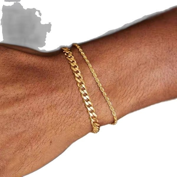 S925 ezüst kubai karkötő csavar lánccal – etnikus és pár stílus, polírozott felület, márka Ancient roadside jewelry factory