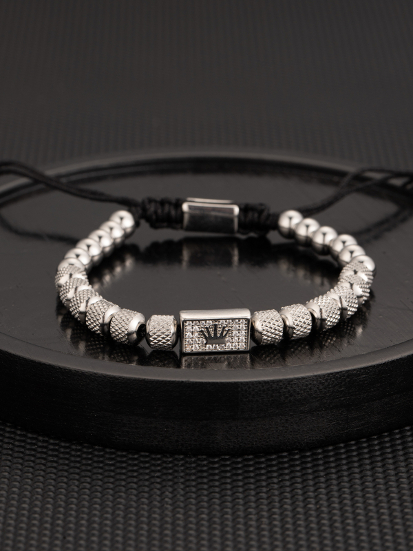 Rozsdamentes acélból készült karkötő, elektroplattálás; uniszex, személyes stílus; kézrevaló ékszer, 2024 tavasza