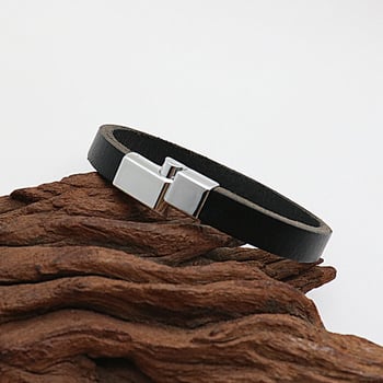 Brățară din piele Haotian - Unisex, aliaj de zinc + piele de vită, finisaj imprimat, accesoriu pentru mână