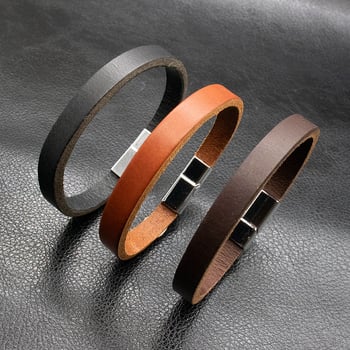 Brățară din piele Haotian - Unisex, aliaj de zinc + piele de vită, finisaj imprimat, accesoriu pentru mână