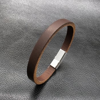 Brățară din piele Haotian - Unisex, aliaj de zinc + piele de vită, finisaj imprimat, accesoriu pentru mână