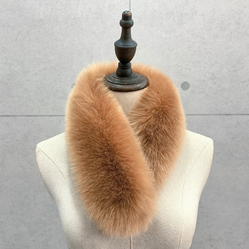 Oh Jun lapsu kažokādas šalle – silta, ziemas lietošanai, šuvumu konstrukcija, lapsu kažokādas audums (>96%), stils Puchang