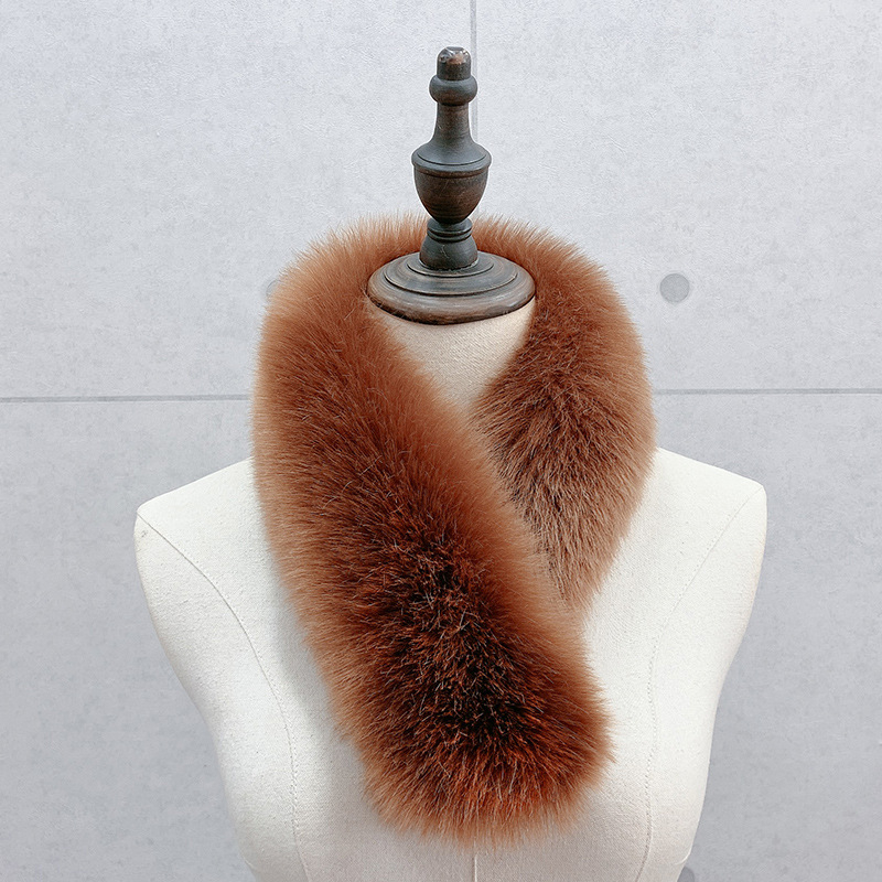 Oh Jun lapsu kažokādas šalle – silta, ziemas lietošanai, šuvumu konstrukcija, lapsu kažokādas audums (>96%), stils Puchang