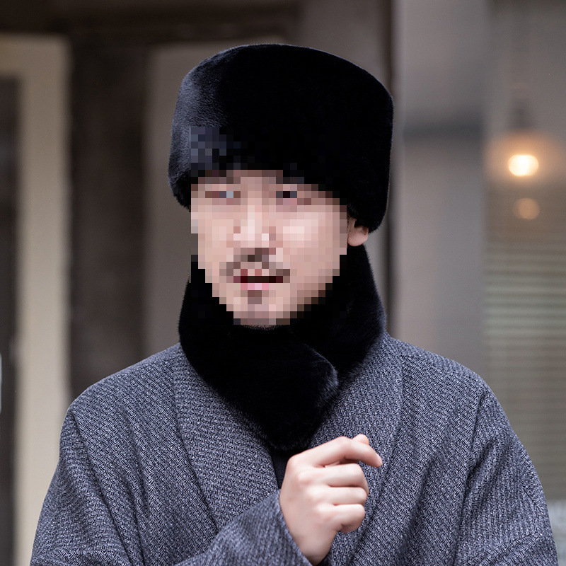 Vīriešu ziemas cepures un šalles komplekts, silts, 100% kaņepes