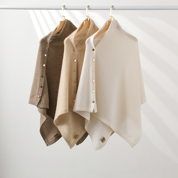 Γυναικείο πλεκτό σάλι, μινιμαλιστικό στυλ, μακρύς σχεδιασμός, μονόχρωμο σχέδιο, κατάλληλο για φθινόπωρο