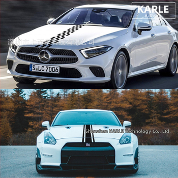 PVC αυτοκόλλητο καπό αυτοκινήτου — μακριά λωρίδα αυτοκόλλητων, για τη γραμμή πορτών, με ρυθμιζόμενο μήκος και πλάτος