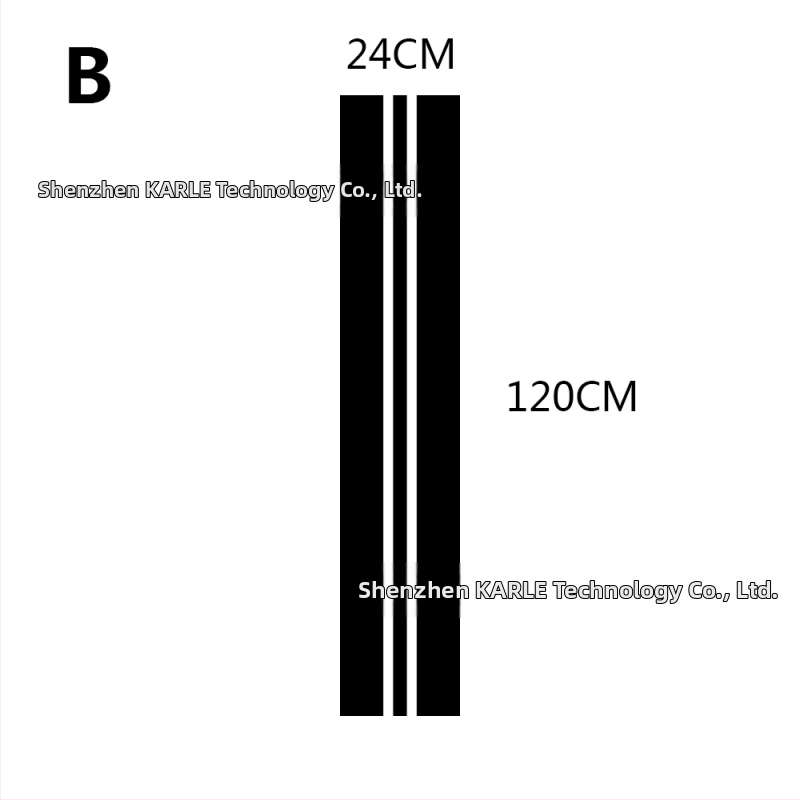PVC αυτοκόλλητο καπό αυτοκινήτου — μακριά λωρίδα αυτοκόλλητων, για τη γραμμή πορτών, με ρυθμιζόμενο μήκος και πλάτος