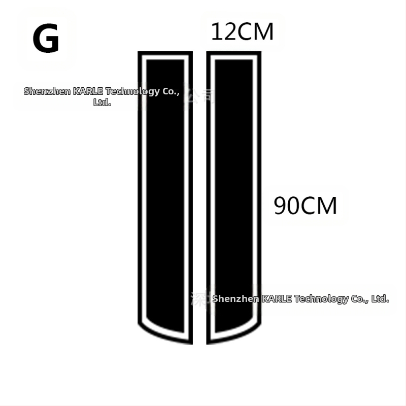 PVC αυτοκόλλητο καπό αυτοκινήτου — μακριά λωρίδα αυτοκόλλητων, για τη γραμμή πορτών, με ρυθμιζόμενο μήκος και πλάτος