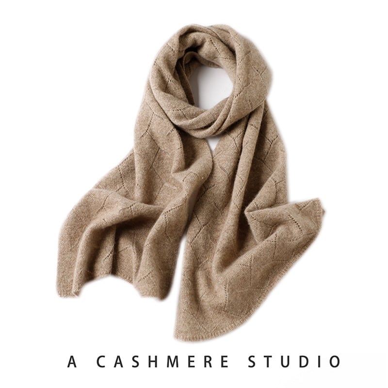 Γυναικείος φουλάρι μαλλιού σε κορεατικό στυλ, warp πλεκτό, μαλλί αρνιού, πρωτότυπος σχεδιασμός, Χειμώνας 2025