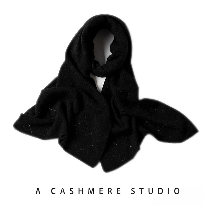 Sieviešu vilnas šalle Korejas stilā, warp adījums, jēru vilna, oriģinālais dizains, Ziemas 2025