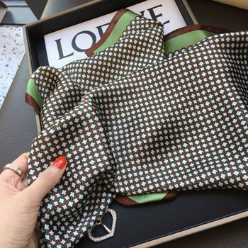 Mazs kvadrāta zīda šalle, 100% zīds, vienkāršā pīšana, izdruka, vasara