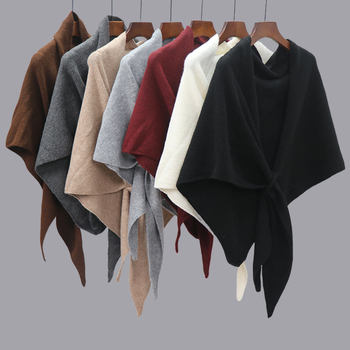 Τριγωνικός σάλι, ζεστός, μινιμαλιστικό στυλ, μίγμα υλικών, κατάλληλο για φθινόπωρο, χειμώνα και άνοιξη