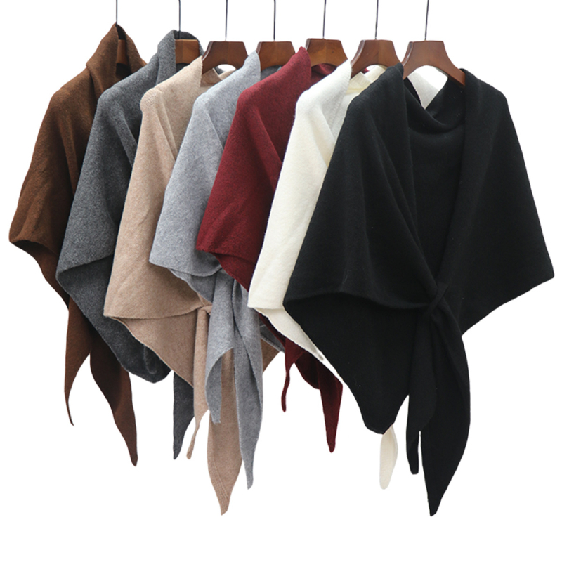 Τριγωνικός σάλι, ζεστός, μινιμαλιστικό στυλ, μίγμα υλικών, κατάλληλο για φθινόπωρο, χειμώνα και άνοιξη