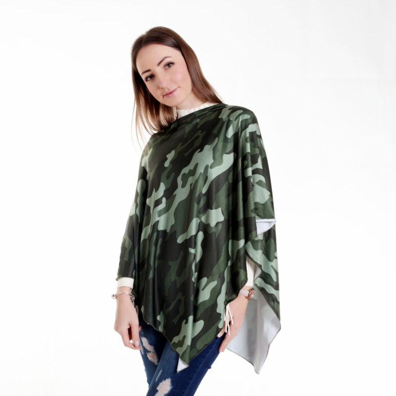 Barošanas šalle – kokvilna, rokām adīta, svītrainā raksts, silta, pielāgota drukāšana