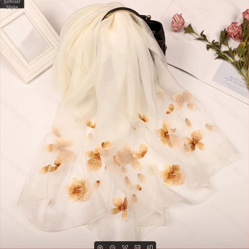 Xin ruishi šilko šalikas su Su siuvinėjimu, Hangzhou šilkas, originalus dizainas, Žiema 2023