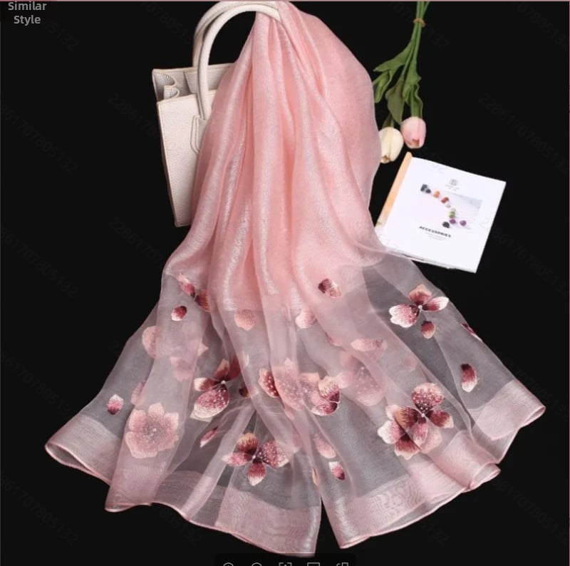 Xin ruishi μεταξωτό φουλάρι από Su κέντημα, Hangzhou Mulberry Silk, πρωτότυπος σχεδιασμός, Χειμώνας 2023