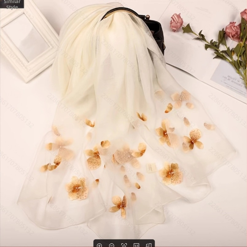 Xin ruishi hodvábna šatka s vyšívaním Su, Hangzhou hodváb, originálny dizajn, Zima 2023