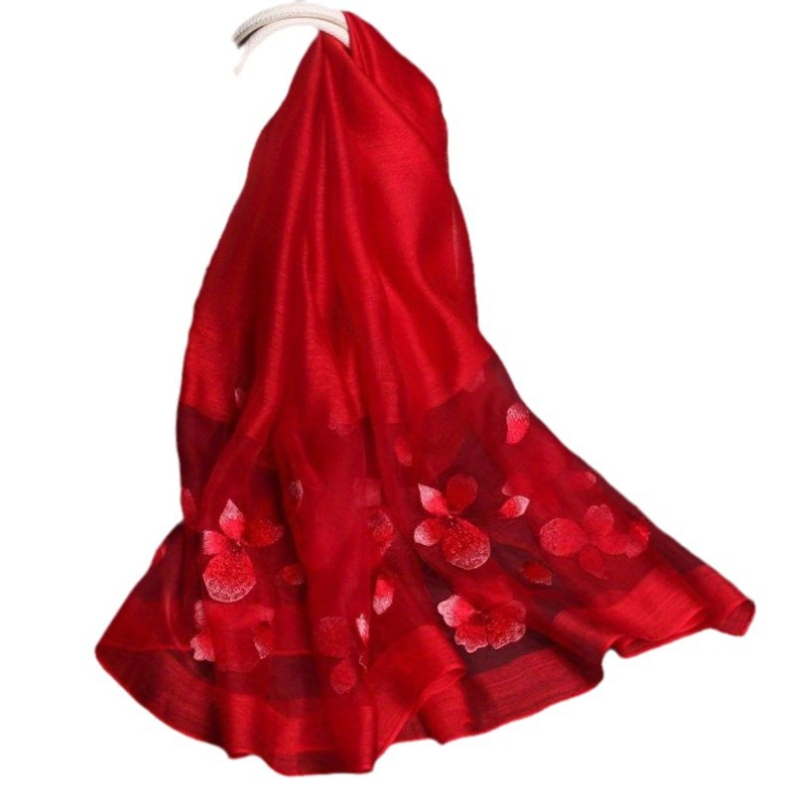 Xin ruishi šilko šalikas su Su siuvinėjimu, Hangzhou šilkas, originalus dizainas, Žiema 2023