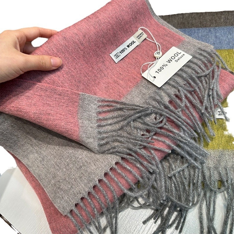 Φουλάρι - Στυλ σχεδιαστή, Σμικρή έκδοση, 100% μαλλί, Διατηρεί τη ζέστη, πρωτότυπος σχεδιασμός, χειμώνας 2024