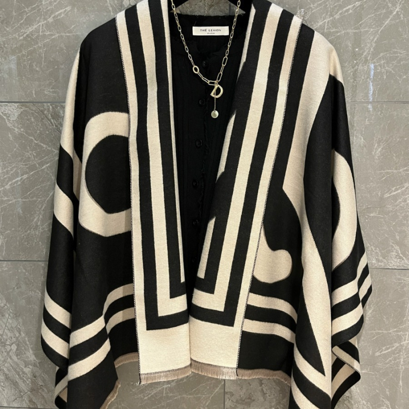 Šalikas iš imitacinio kašmyro, medvilnės-poliesterio mišinys, warp mezginys jacquard, keturių sezonų šiluma, minimalistinis, aukštos kokybės mados aksesuaras