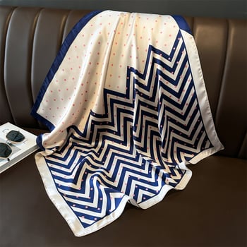 Rudens poliestera kvadrātšalle – Plain Weave, Vintage literāro retro stils, Audums: poliester (>96%)