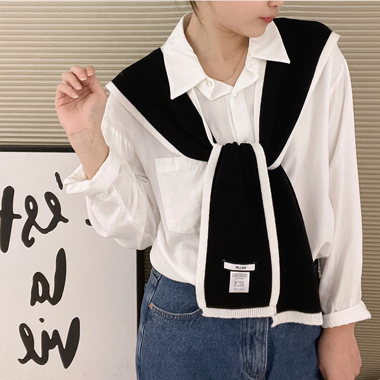 Πλεκτή εσάρπα με warp ύφανση, Jacquard επεξεργασία, διακοσμητικό αξεσουάρ για άνοιξη, καλοκαίρι και φθινόπωρο