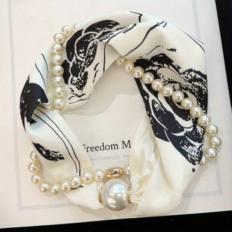 Poliestera šalle ar apdruku, vienkāršs austs, vasaras dizains