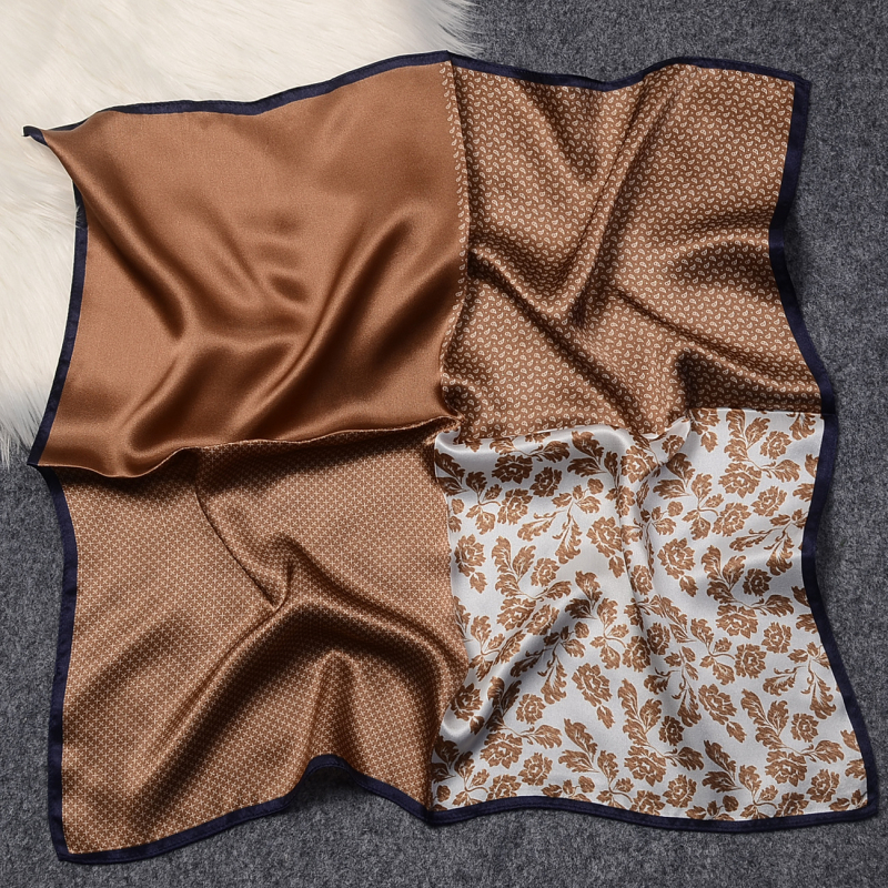 Zīda kvadrātveida šalle – drukāšana, satīna audums, 100% zīda, pavasaris 2023