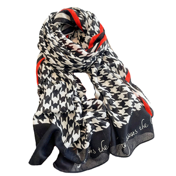 Κασκόλ από βαμβάκι και λινό, μακρύς, στυλ γραφείου και μόδας, απλή ύφανση, εκτύπωση, θερινή χρήση