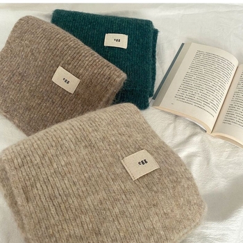 Šalikas warp mezgimo, akriliniai pluoštai, žiemos šiluma, gaivus ir saldus stilius