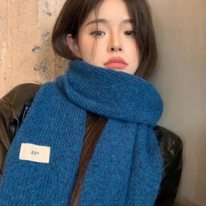 Šalikas warp mezgimo, akriliniai pluoštai, žiemos šiluma, gaivus ir saldus stilius