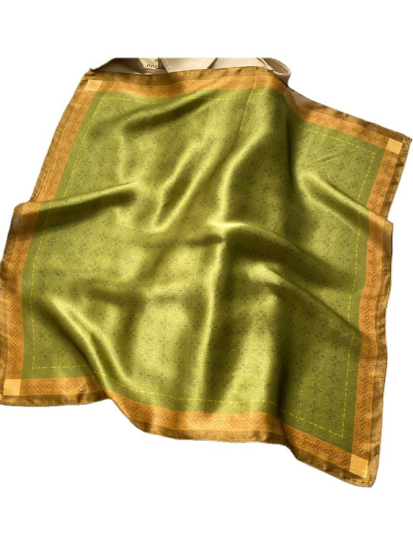 Šalikas, 100% medvilnė, paprastas audimas, mažas kvadratinis stilius, ruduo