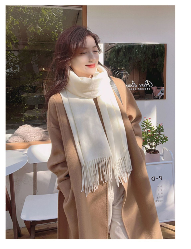 Flower Square dirbtinio kašmyro šalikas su medvilnės mišiniu, paprastas audinys, šilta, keturių sezonų šalikas