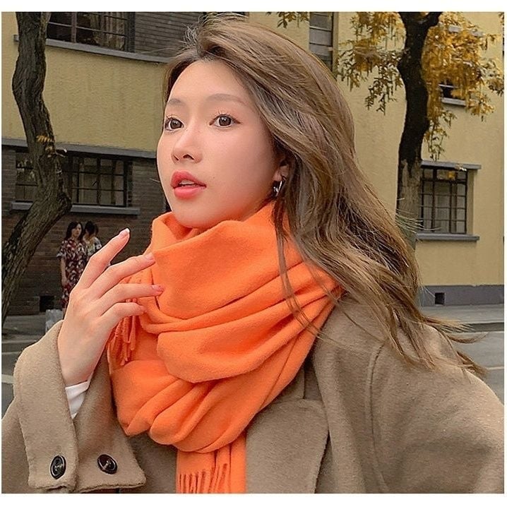 Flower Square dirbtinio kašmyro šalikas su medvilnės mišiniu, paprastas audinys, šilta, keturių sezonų šalikas