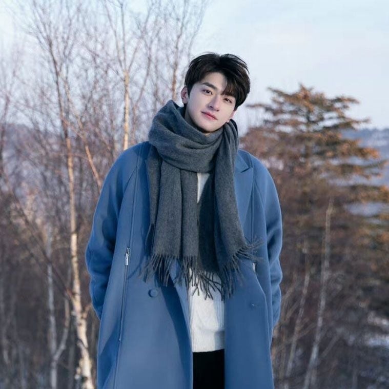 Flower Square dirbtinio kašmyro šalikas su medvilnės mišiniu, paprastas audinys, šilta, keturių sezonų šalikas