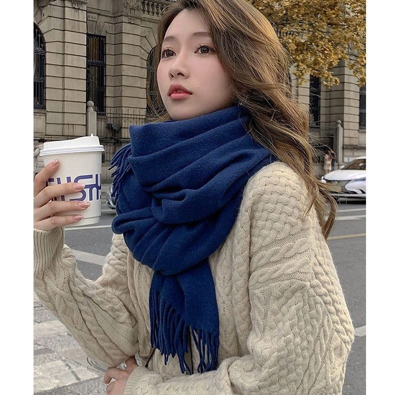 Flower Square dirbtinio kašmyro šalikas su medvilnės mišiniu, paprastas audinys, šilta, keturių sezonų šalikas