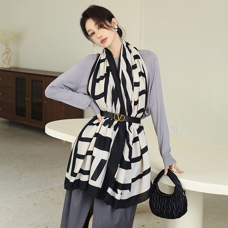 Dryžuotas medvilnės ir lino šalis, korėjiečio stiliaus, moterims, pavasaris 2023