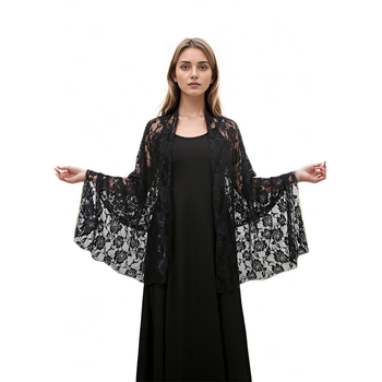 Nėrinių šalis nuotakai ir pamergėms - tuščiaviduris nėrinių raštas, poliesteris, paprastas audinys, saulės ir dulkių apsauga