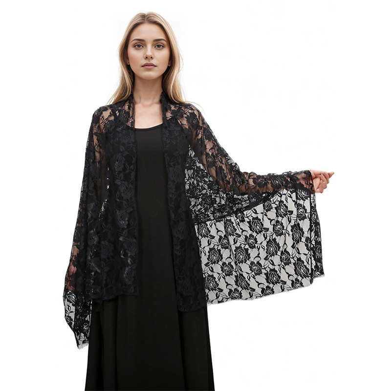 Nėrinių šalis nuotakai ir pamergėms - tuščiaviduris nėrinių raštas, poliesteris, paprastas audinys, saulės ir dulkių apsauga