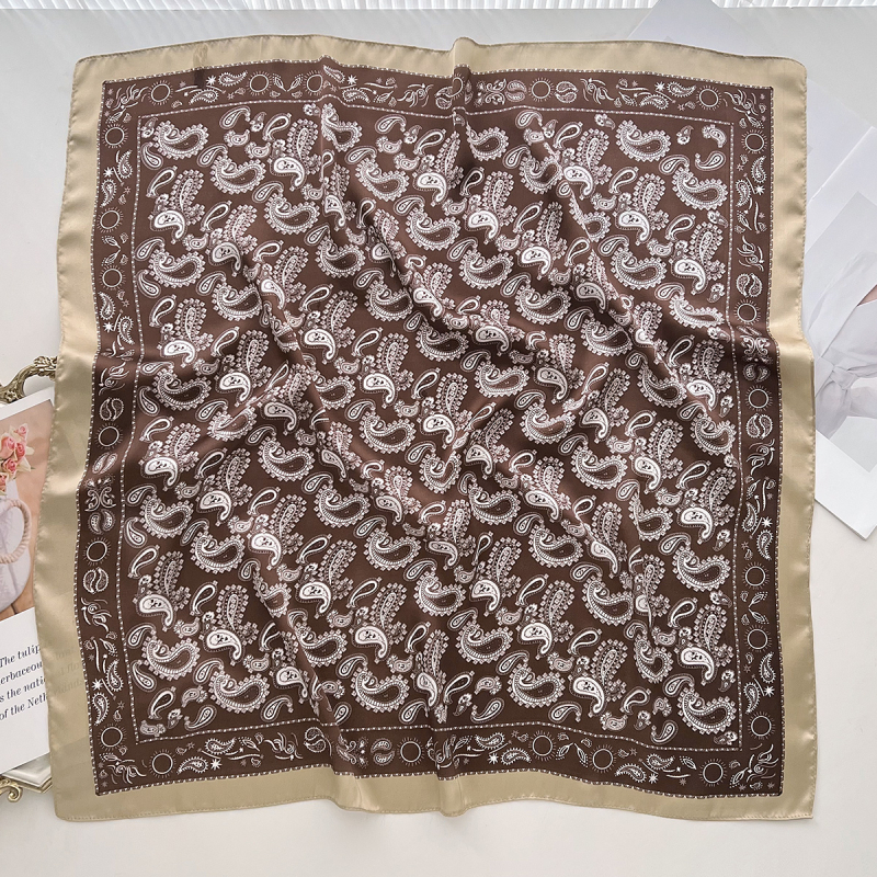 Pavasario 2025 poliesterinis keturkampis šalikas, vintage etninio kinų stiliaus, warp-knit audinys