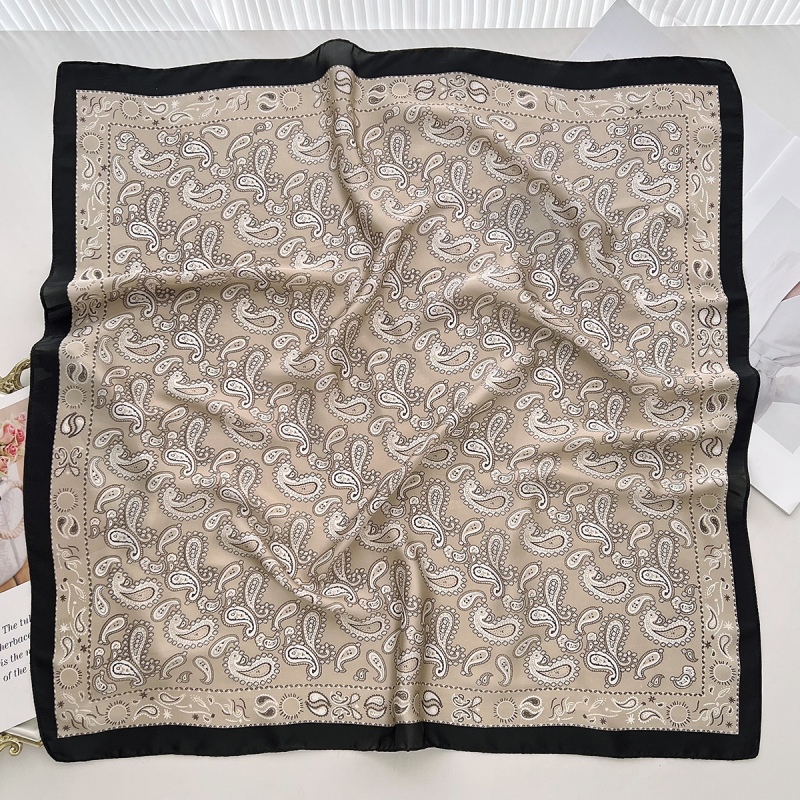 Pavasario 2025 poliesterinis keturkampis šalikas, vintage etninio kinų stiliaus, warp-knit audinys