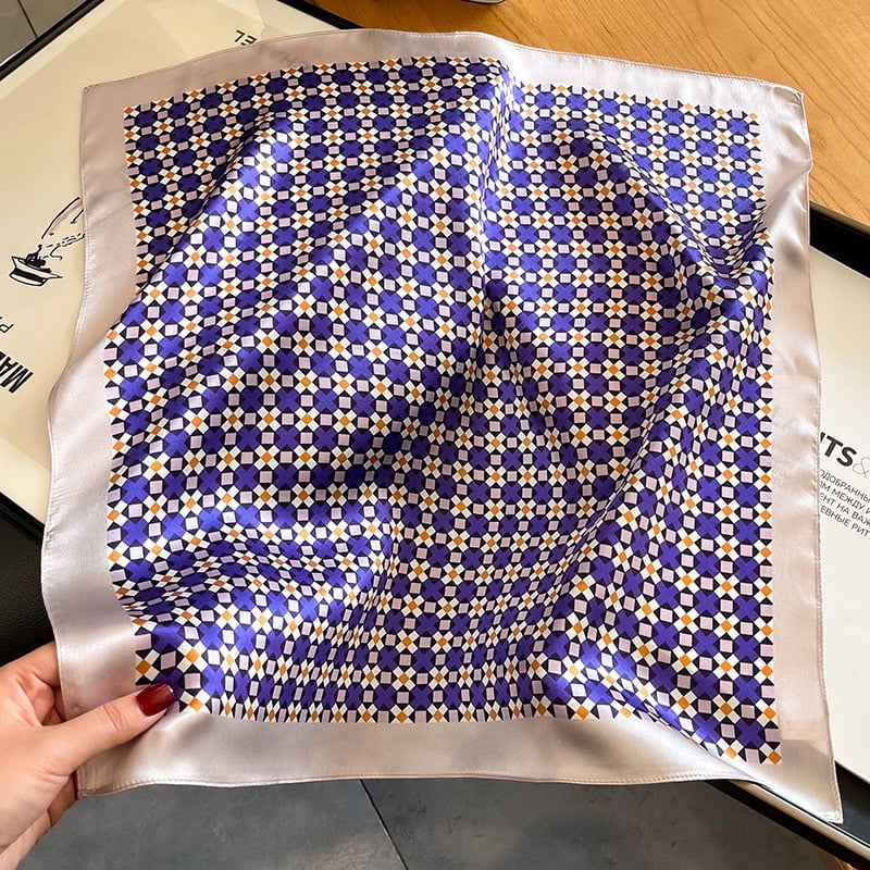 Mulberry šilko kvadratinis šalikas – twill audinys, tie-dye, 2024 m. pavasaris, tinkamas visiems stiliams