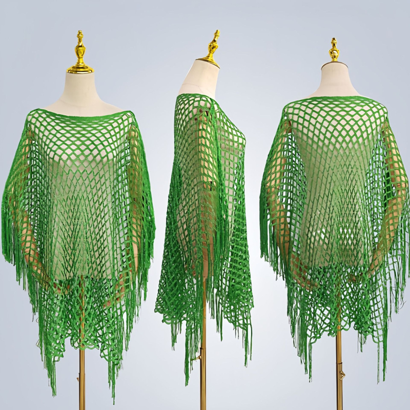 Moterų pliažo šalikėlis, megztas tinklinis, vienos spalvos poliesteris, saulės apsauga